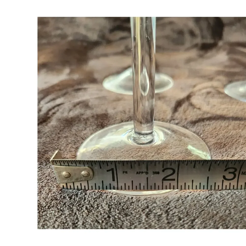 Vintage Pottery Barn Amethyst Trumpet Champagne Flute/Wine Glasses